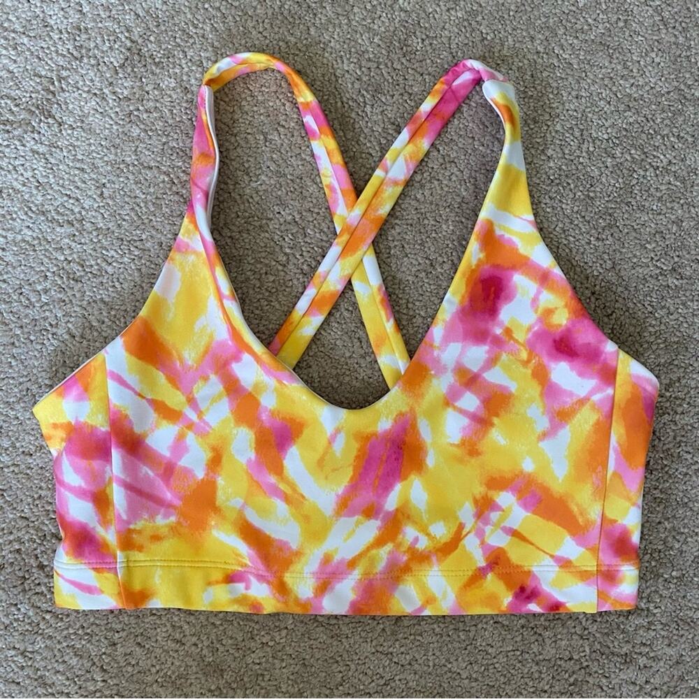 Carbon38 Multi Tie Dye Cross Back Bra Size Small - image 7